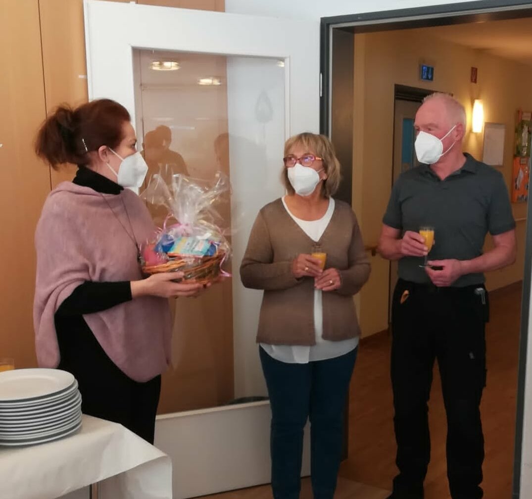 Verabschiedung von zwei Kollegen im AGO Seniorenheim Rosbach in die Rente