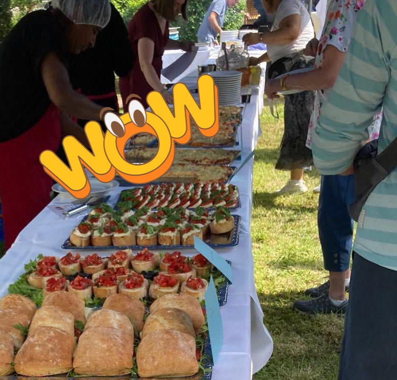 Italienisches Essen auf den Sommerfest
